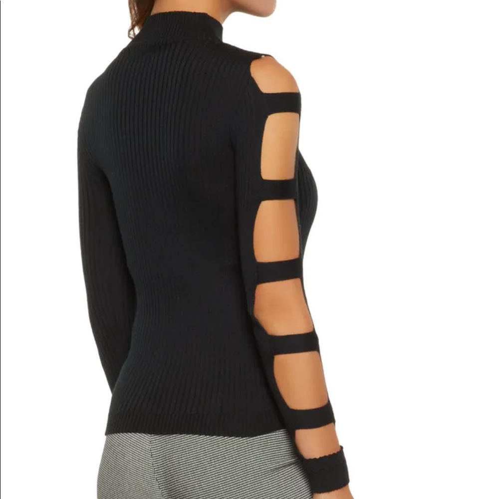 New  Blackout Ladder Cut Sweater - Picture 2 of 4